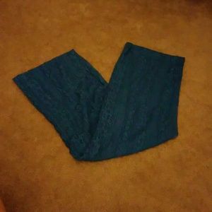 Blue cowl neck scarf