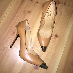 Super Chic Fergie Heels with Gold Toe detail