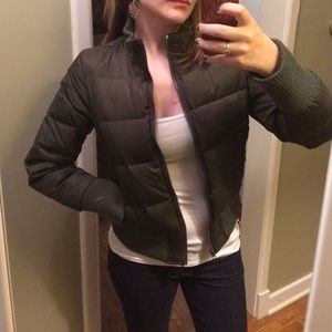 Fleece-lined puffy coat