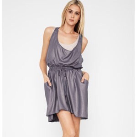 BCBG Dark Slate Razorback Dress