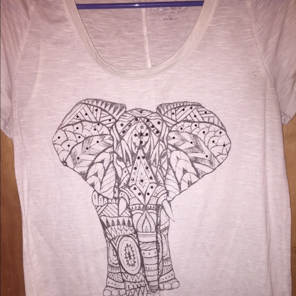 rhinestone elephant t-shirt