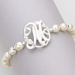 Monogram initial M pearl Bracelet
