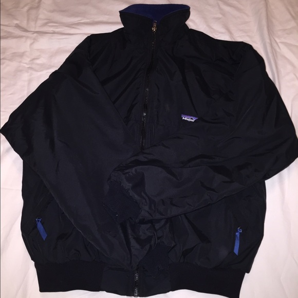 VINTAGE Black Patagonia Coat with fleece lining