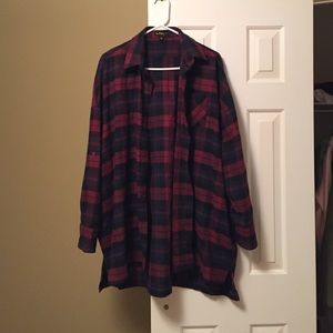 Plaid shirt dress