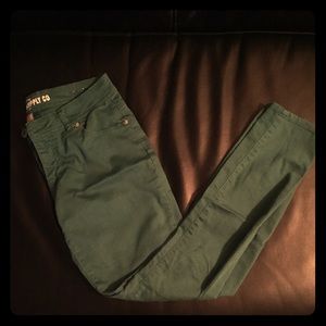 Kelly green skinny jeans
