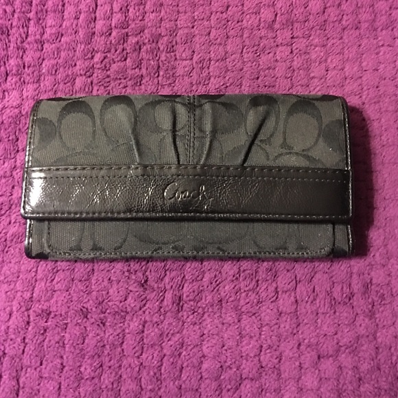 Coach Black Signature Wallet