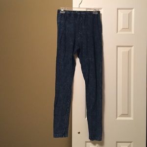 Denim leggings