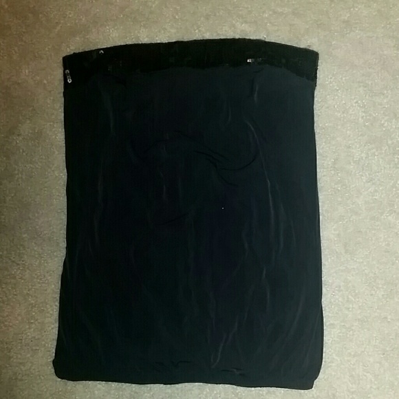 Black strapless top