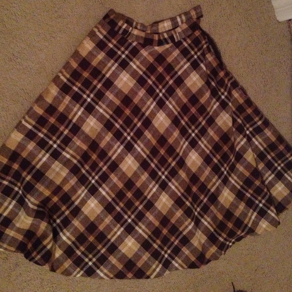 50s style plaid (handmade?) skirt