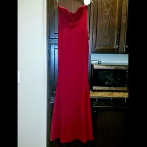 Long Red Mermaid Gown size small