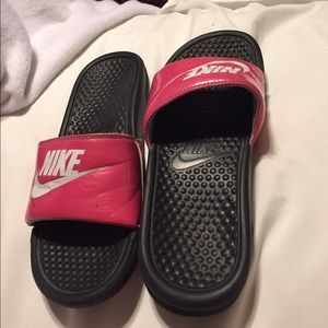 Pink Nike Slides