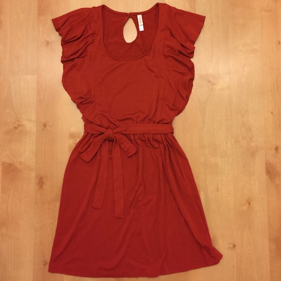 Xhilaration ruffled red dress