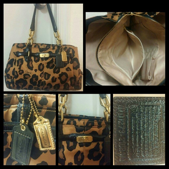 Authentic leopard coach purse
