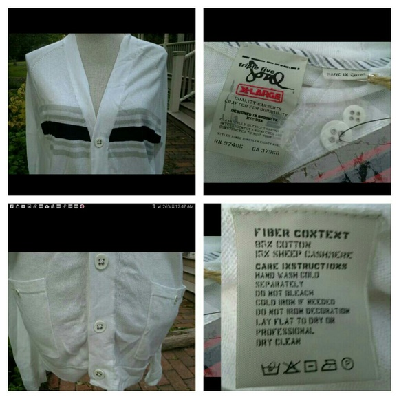 💣SOLD💥🌈 Triple Five Soul 555 Throwback Stripe Cardigan XL - Picture 3 of 3