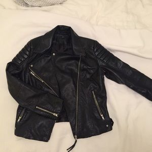 H&M // Faux leather moto jacket