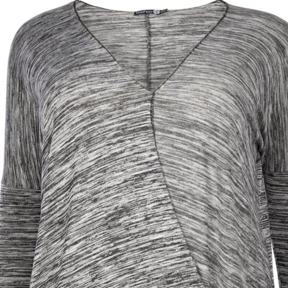 💙Fabulous Cross Drape Hi-Low Light Sweater💙 - Picture 3 of 4