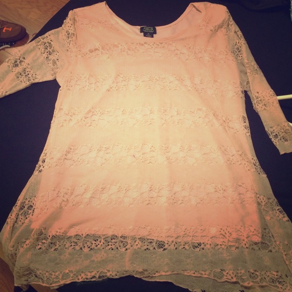 Pink lace shirt