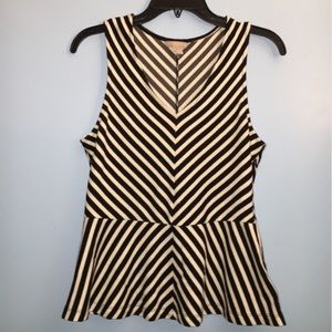 Striped peplum top