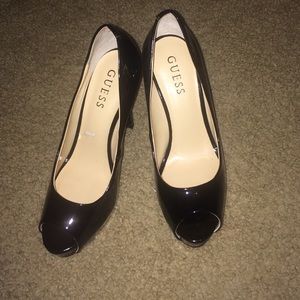 Guess peep toe high heels