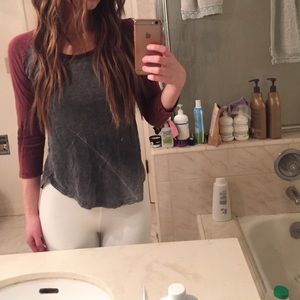 Brandy Melville Baseball Tee Top