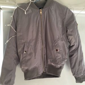 Grey bomber jacket