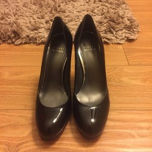 Stuart Weitzman Black Patent Leather Platform Pump