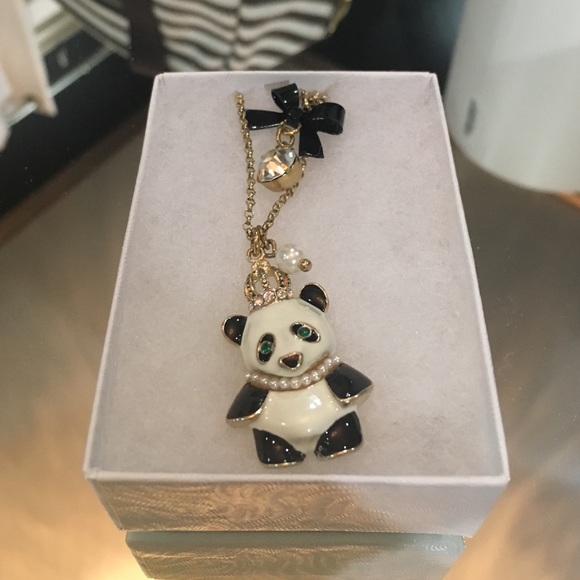 gold panda bear necklace