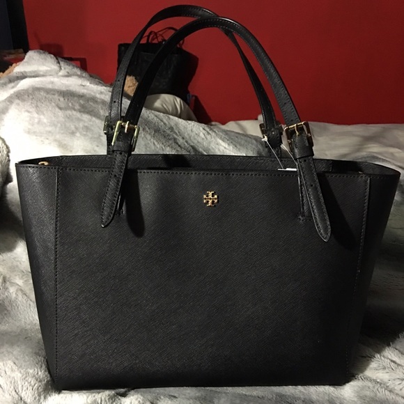 Tory Burch York Saffiano Leather Buckle Tote