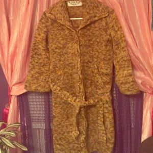 St. John Knits for Arnold Norgaatd belted sweater