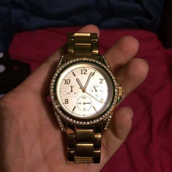Gold colored (not real gold) watch