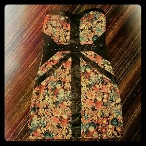 Floral print cocktail dress