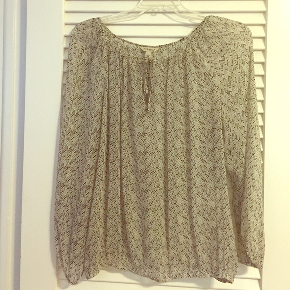 Lucky Brand key-hole blouse, size L