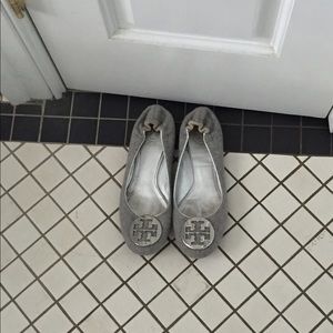 Tory Burch grey flannel flats