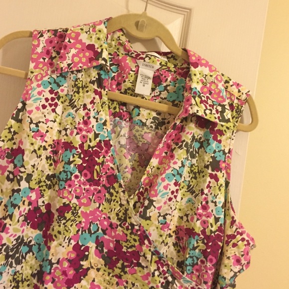 Sleeveless Collared Blouse by Geoffrey Bene - Picture 1 of 4