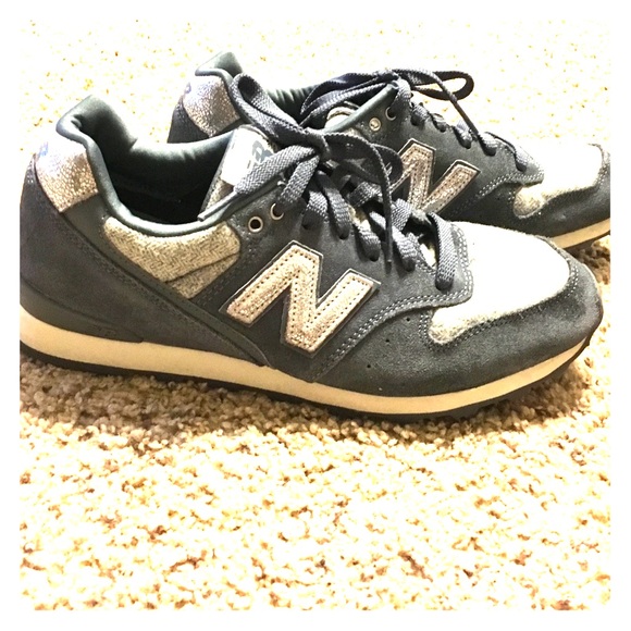 Gray and Silver New Balance 696