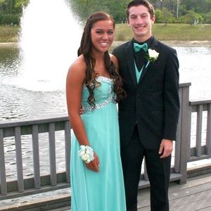 LIKE NEW Teal Prom Dress