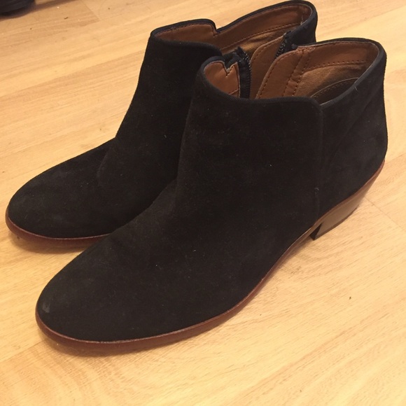 Black suede Sam Edelman booties