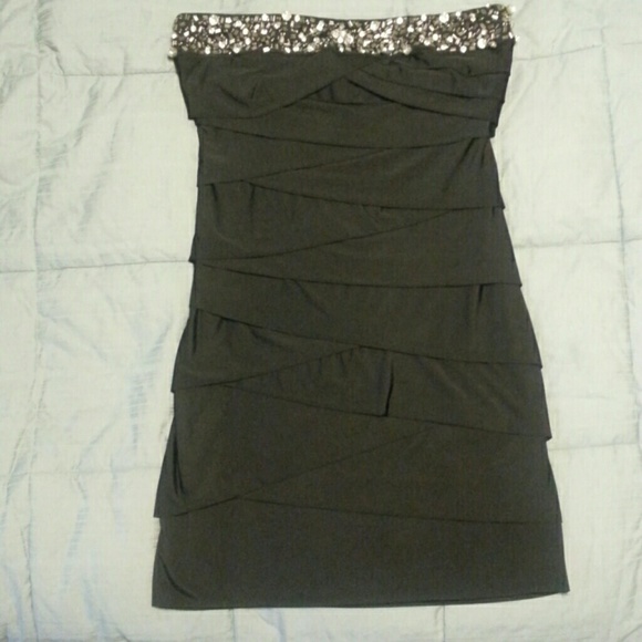 Forever 21 Black Strapless Mini Dress