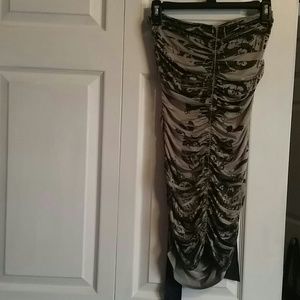 Strapless dress with corset back