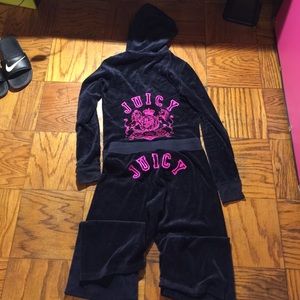 Juicy Couture navy velour sweatsuit