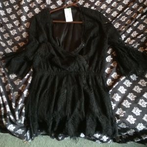 Black lace romper