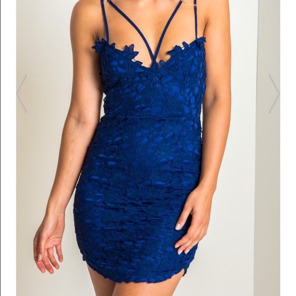 Navy blue strappy dress