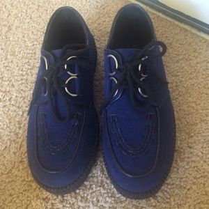 Indigo "Creeper"-style lace ups