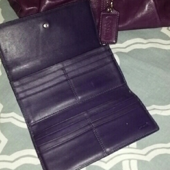 Coach Purse & Wallet set, Grape