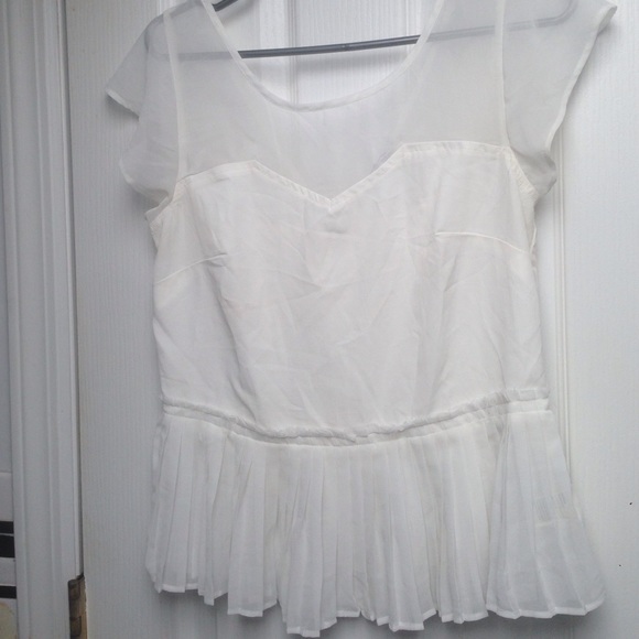 American Eagle mesh peplum top - Picture 1 of 4