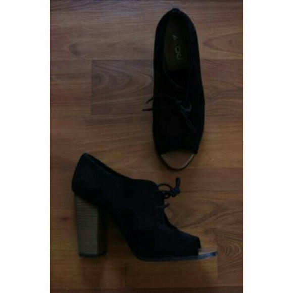 Aldo Suede Peeptoe Heels
