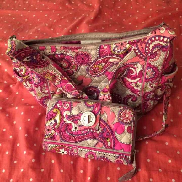 Vera Bradley Plaid meets Paisley purse and wallet