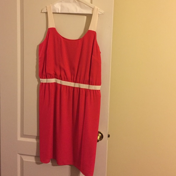 LOFT Dress Geranium pink and white - Picture 2 of 5