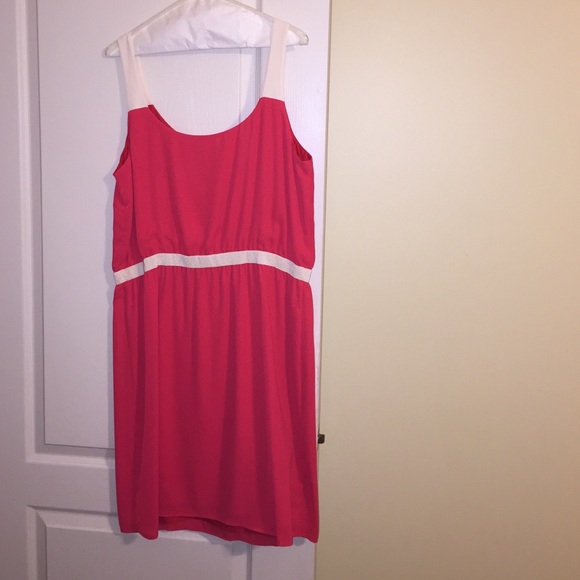 LOFT Dress Geranium pink and white - Picture 3 of 5