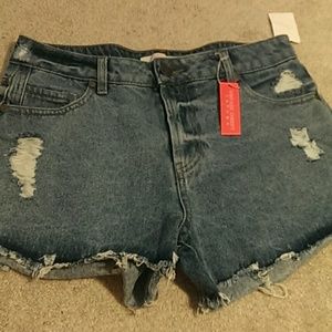NWT Distressed Denim Shorts